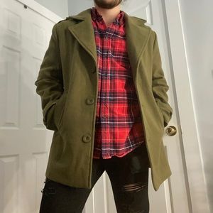 Olive Green Peacoat